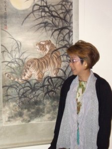 tiger painting and artist Pauline Tsui tiger painting Pauline Tsui