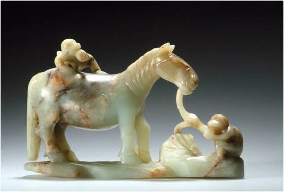 Jade horse and monkeys